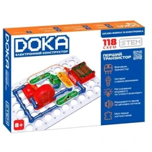 Конструктор электронный DOKA 118 схем (D70701): Рекомендуемый возраст от 8 лет