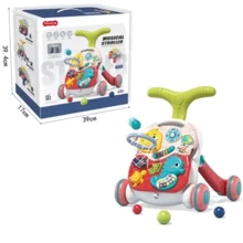 Каталка-игровой центр 3 в 1 Tiibaby Первые шаги розовая (66548/66549): Цвет розовый
