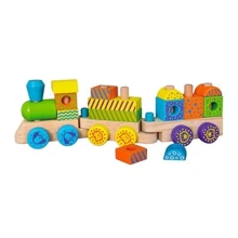 Дерев'яний поїзд Viga Toys Кубики (50572): Тип кубики