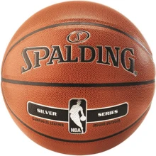Мяч для игры Spalding NBA Silver In/Out баскетбольный размер 7 оранжевый (NBA-SL-INOUT_7): Вид Баскетбольные