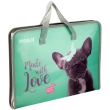 Папка-портфель на молнии Kite Studio Pets SP19-202, А4: Тип Портфель