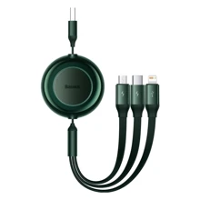 Кабель Baseus USB Cable to Micro USB/Lightning/Type-C Bright Mirror 2 Series 3.5A 1.1m Green (CAMJ010006): Тип USB Cable - Lightning/microUSB/USB-C
