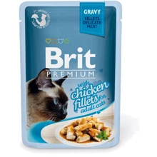 Влажный корм для кошек с филе курицы в соусе Brit Premium Cat pouch 85 г (8595602518524): Тип паучи