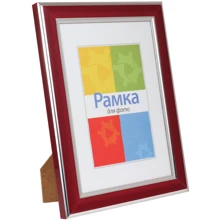 Chako Рамка-пластик 100x150 мм GB-5 з підставкою Maroon: Тип Фоторамка