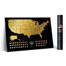 Скретч-карта США Travel Map USA Black (Eng): Производитель 1DEA.me