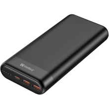 Внешний аккумулятор Sandberg Power Bank 20000mAh 65W 3A PD (420-62): Количество USB 2
