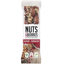 Батончик Nuts&Berries ореховый с миндалем и клюквой органический 30 г (5425036870611): Вес, г 30