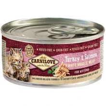 Влажный корм Carnilove Turkey & Salmon for kittens с индейкой и лососем для котят 100 g (8595602519286): Тип Консервы