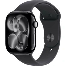 Apple Watch Series 11 GPS + Cellular 42mm Jet Black Aluminium Case with Black Sport Band - S/M (MF834): Размер корпуса 42mm