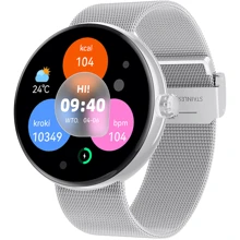 Смарт-годинник Forever Forevive 5 SB-365 Silver + ремінець: Дисплей 1.3" AMOLED (360x360)