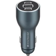 Зарядний пристрій ArmorStandart Car Charger USB+2хUSB-C Resolute Power ASPP-21 120W Grey (ARM70026): Особливості Power Delivery (PD), Швидка зарядка, USB-C