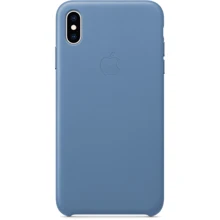 Чехол для iPhone Apple Leather Case Cornflower (MVFX2) for iPhone Xs Max: Цвет синий