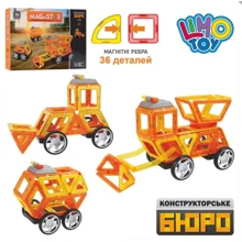 Магнитный конструктор Limo Toy Стройтехника Magnistar 34 детали (LT6003): Количество деталей, шт. 34