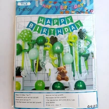Прикраса приміщень Фотозона з повітряних кульок T-8706 Happy birthday зелена: undefined undefined