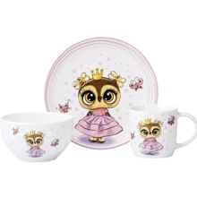 Набор детской посуды Ardesto Princess owl 3 предмета фарфор (AR3453OS): Материал фарфор