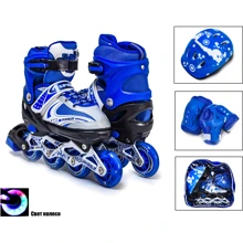 Комплект Роликов Happy. Blue (размер 34-37): Цвет голубой