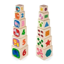 Дерев'яні кубики-пірамідка Viga Toys з цифрами (50392): Тип кубики