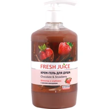 Fresh Juice Love Attraction Chocolate & Strawberry Крем-гель для душа Шоколад и Клубника 750 ml: Назначение Очищение