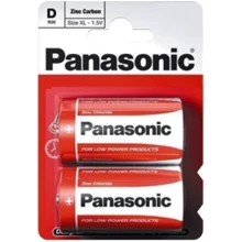 Батарейка Panasonic RED ZINK R20 BLI 2 ZINK-CARBON (R20REL/2BP): Тип батарейка D