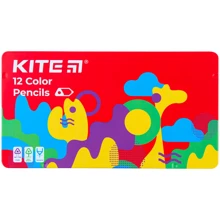 Олівці кольорові Kite Fantasy 12 кольорів у металевому пеналі (K22-058-2): Тип Цветные