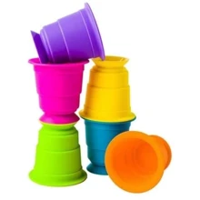Іграшка тактильна Fat Brain Toys Suction Kupz М'які чашки 6 шт. (FA183-1): Тип прочее