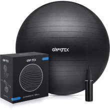 М'яч для фітнесу Gymtek 65 см чорний + насос: Діаметр, см 65