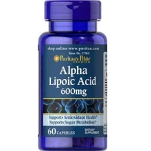Puritan's Pride Alpha Lipoic Acid 600 mg 60 Capsules Альфа-ліпоєва кислота: Тип Альфа-ліпоєва кислота