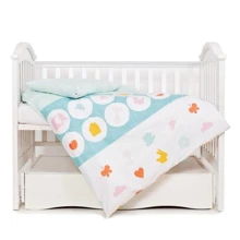 Сменная постель 3 эл. Twins Eco Line 3090-E-021, Animals mint, мятная: Тип постельный комплект