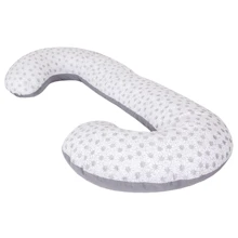 Подушка для вагітних Ceba Physio Duo джерсі W-705-700-527, Daisies, білий/сірий: Виробник Ceba