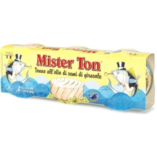 Тунець Callipo Mister Ton в олії 3х80 г (8001561430802): Вага нетто 240 г