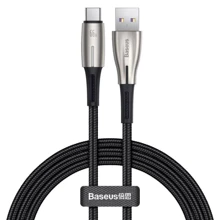 Кабель Baseus USB Cable to USB-C Water Drop-Shaped Lamp PD 66W 1m Black (CATSD-M01): Тип USB Cable - USB-C