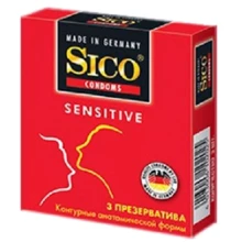 Презервативи латексні SICO Sensitive контурні №3: Тип Для натуральних відчуттів
