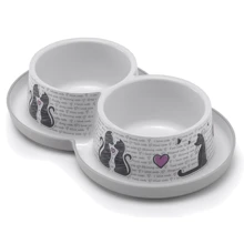Миска Moderna Double Trendy Dinner Cats in Love для кошек 2х350 мл 10 см (43939): Тип Миски