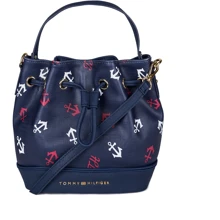 Женская сумка бакет-бэг Tommy Hilfiger синяя (631620175980): Пол Женский