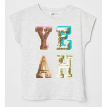 Футболка H & M 6115477 92 см сіра: Стать дівчинка