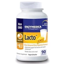 Enzymedica Lacto Ферменты для переваривания молочных продуктов 90 капсул: Тип Пищеварительные ферменты