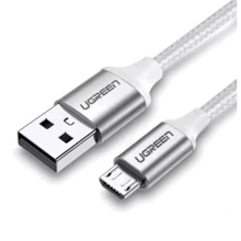 Кабель Ugreen Aluminum Braid USB Cable to microUSB 1m White (60151): Тип USB Cable - microUSB