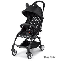 Прогулочная коляска El Camino Yoga M 3548-2-2 (black&white): Тип коляски прогулочная