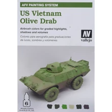 Набір фарб Vallejo "AFV US Vietnam olive drab", 6 шт: Виробник Vallejo