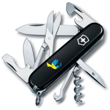 Мультитул Victorinox Climber Ukraine 91мм/14 функций/черный /Голубь Мира сине-желтый (1.3703.3_T1036u): Тип мини-мультитул