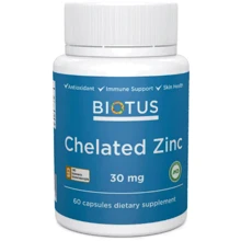 Biotus Chelated Zinc 30 mg Хелатный Цинк 60 Капсул: Тип Цинк