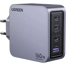 Зарядний пристрій Ugreen Wall Charger 3xUSB-C+USB X763 GaN 160W Nexode Pro Gray (25877): Особливості USB-C, Быстрая зарядка, Power Delivery (PD)