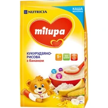 Молочная каша Milupa Кукурузно-рисовая с бананом 210 г от 5 мес.: Тип Каши молочные