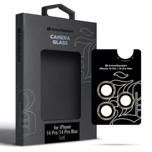 Защитное стекло для iPhone ArmorStandart Tempered Glass Supreme Black Icon Gold for Camera iPhone 14 Pro / 14 Pro Max (ARM76598): Тип защиты экрана на камеру