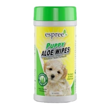 Влажные салфетки Espree Puppy Aloe Wipes для щенят 50 шт. (e01422): Тип средства Салфетки