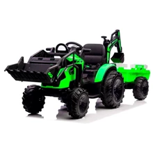 Детский электромобиль Bambi Racer трактор с прицепом, зеленый (M 4847EBLR-5(24V)): Вид трактор