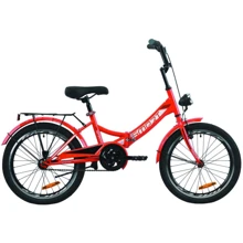 Велосипед 20" Formula SMART с багажником зад St, с крылом St, с фонарём 2020 (красный): Диаметр колес, дюймов 20