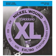 Струна для гитар Струны D`ADDARIO EXL190 XL CUSTOM LIGHT 40-100: Тип Комплект струн