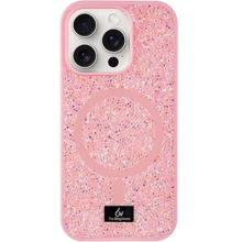 Чехол для iPhone Bling World Rock Diamond with MagSafe Pink for iPhone 15 Pro Max: Цвет розовый