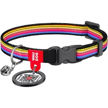 Нашийник для котів WAUDOG Nylon c QR паспортом Лінія 1 пластиковий фастекс 10 ммx20-30 см (5268): undefined undefined